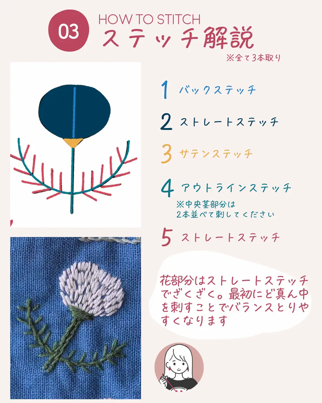 無料＆商用利用okのボタニカル柄刺繍図案 | ハイトモニカ✺ 刺繍の基本が投稿したフォトブック | Lemon8