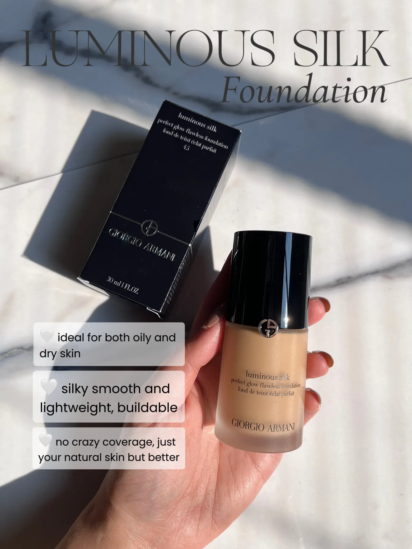 Giorgio armani luminous outlet silk foundation dry skin