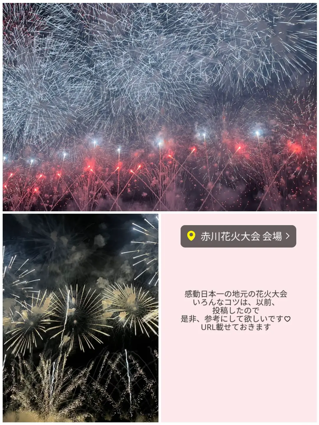 ほぼ打ち上げ正面】赤川花火大会のチケット 赤川花火2024 2枚(A2