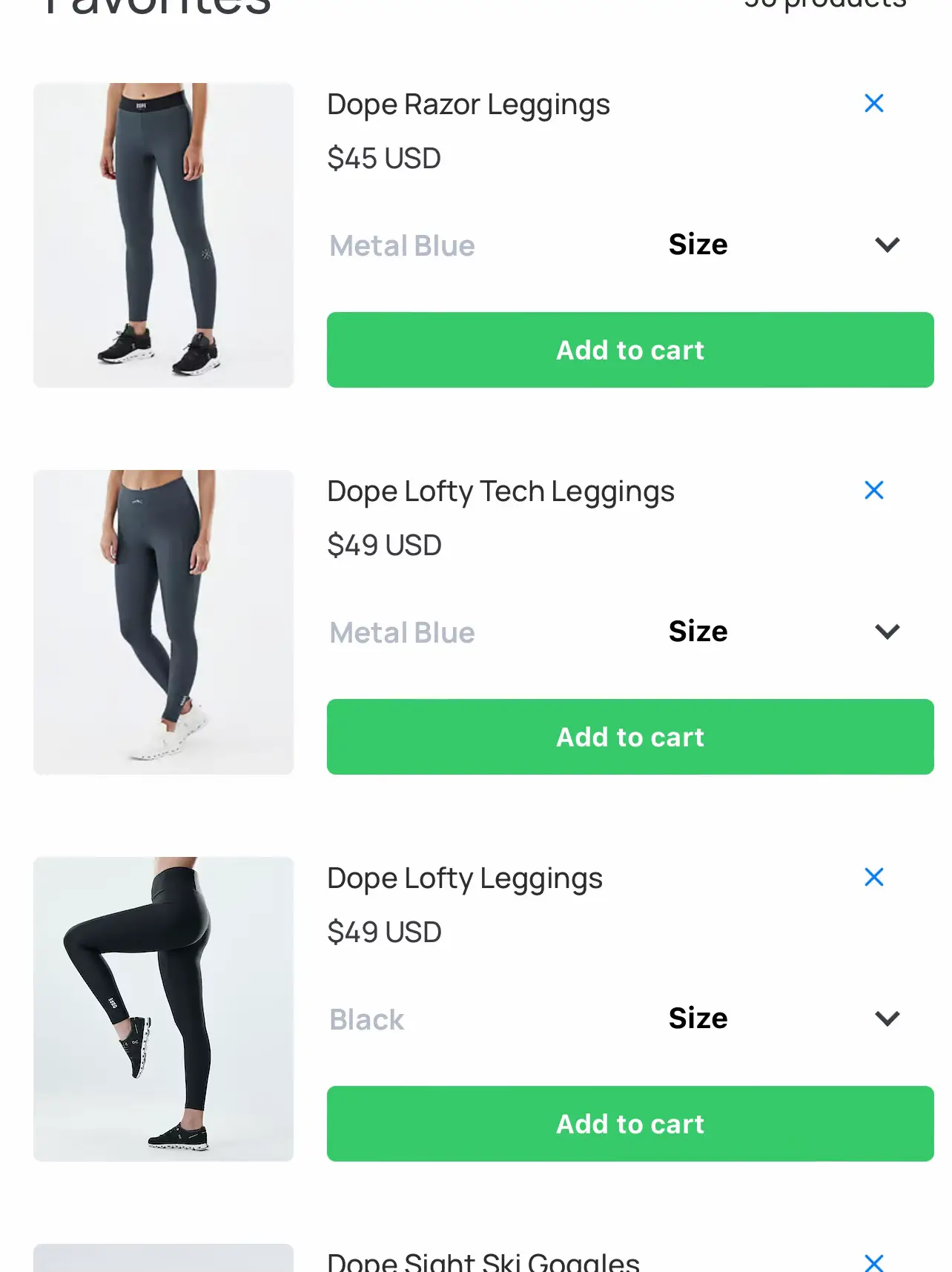 Dope Lofty Tech Leggings Women Metal Blue