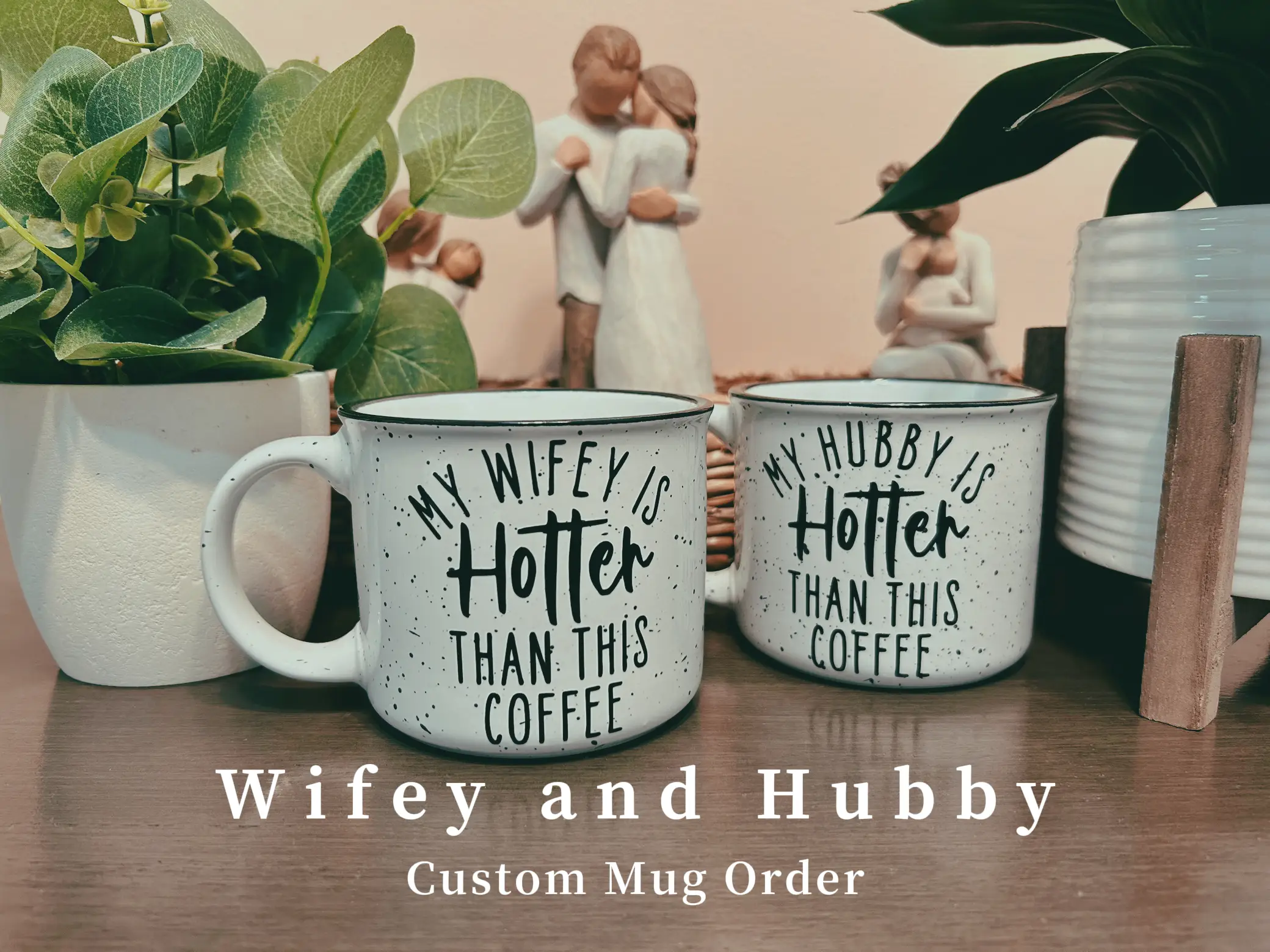 WIFE COFFEE MUG, Wifey for Lifey Mug, White Coffee Cups, Cute