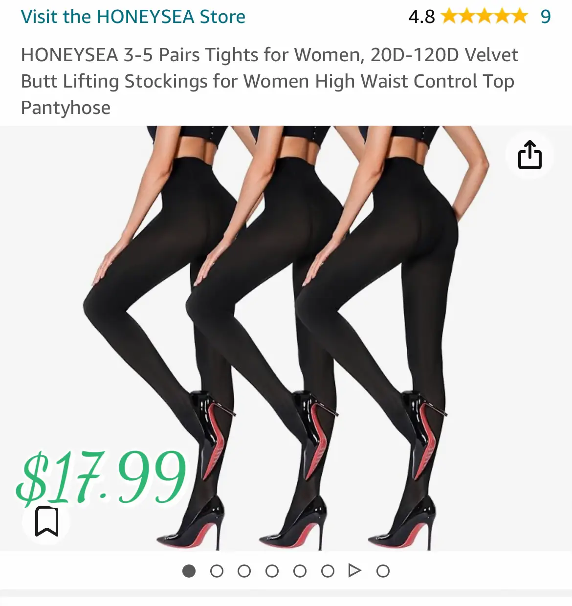Honeysea Black Tights for Women - Black Tights Black Stockings for