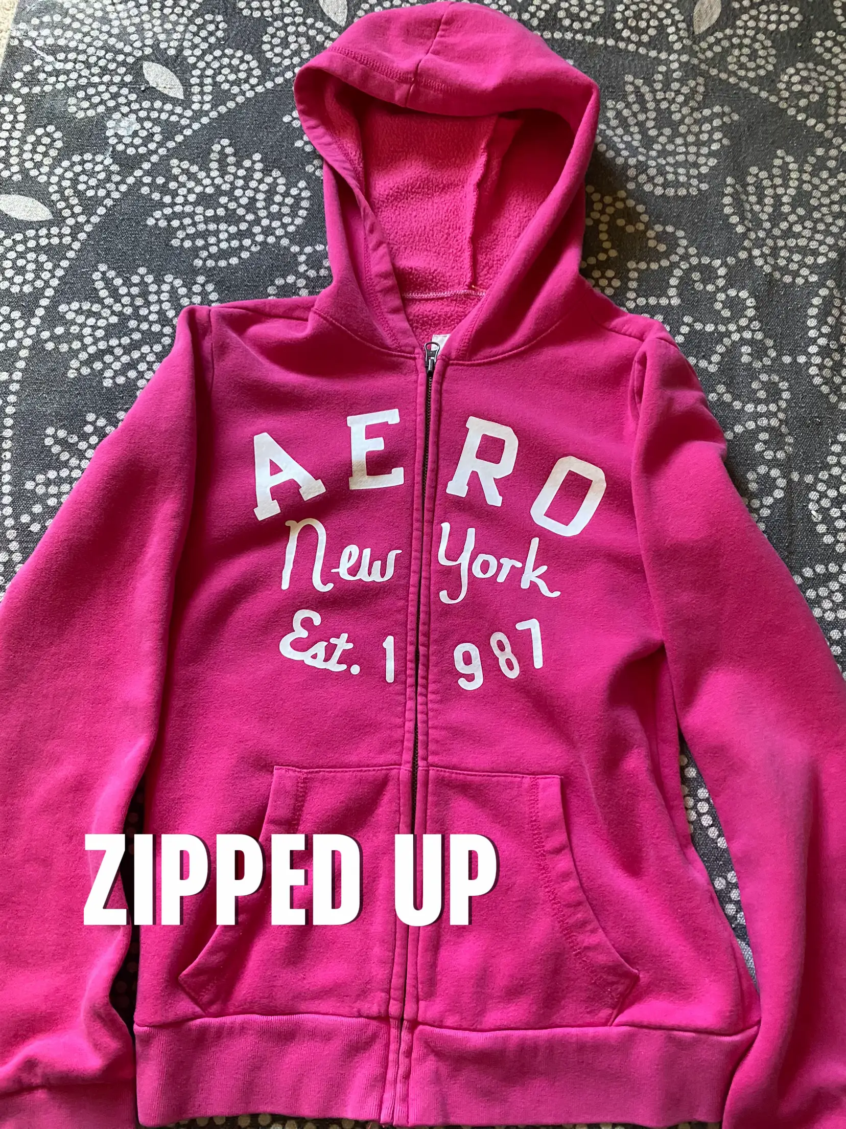 Sweatpants Aero Aeropostale Grey Dark Pink Brand Y2K - Depop