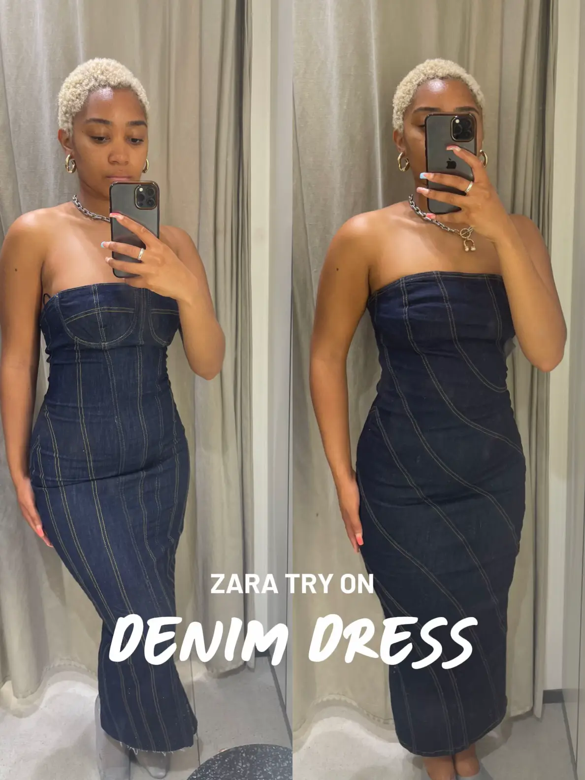 Zara + Denim Bandeau Dress