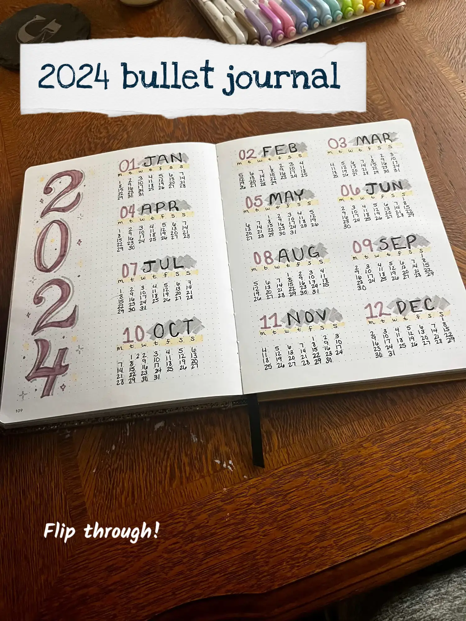 2024 bullet journal spread, Gallery posted by Fiona Flower :)