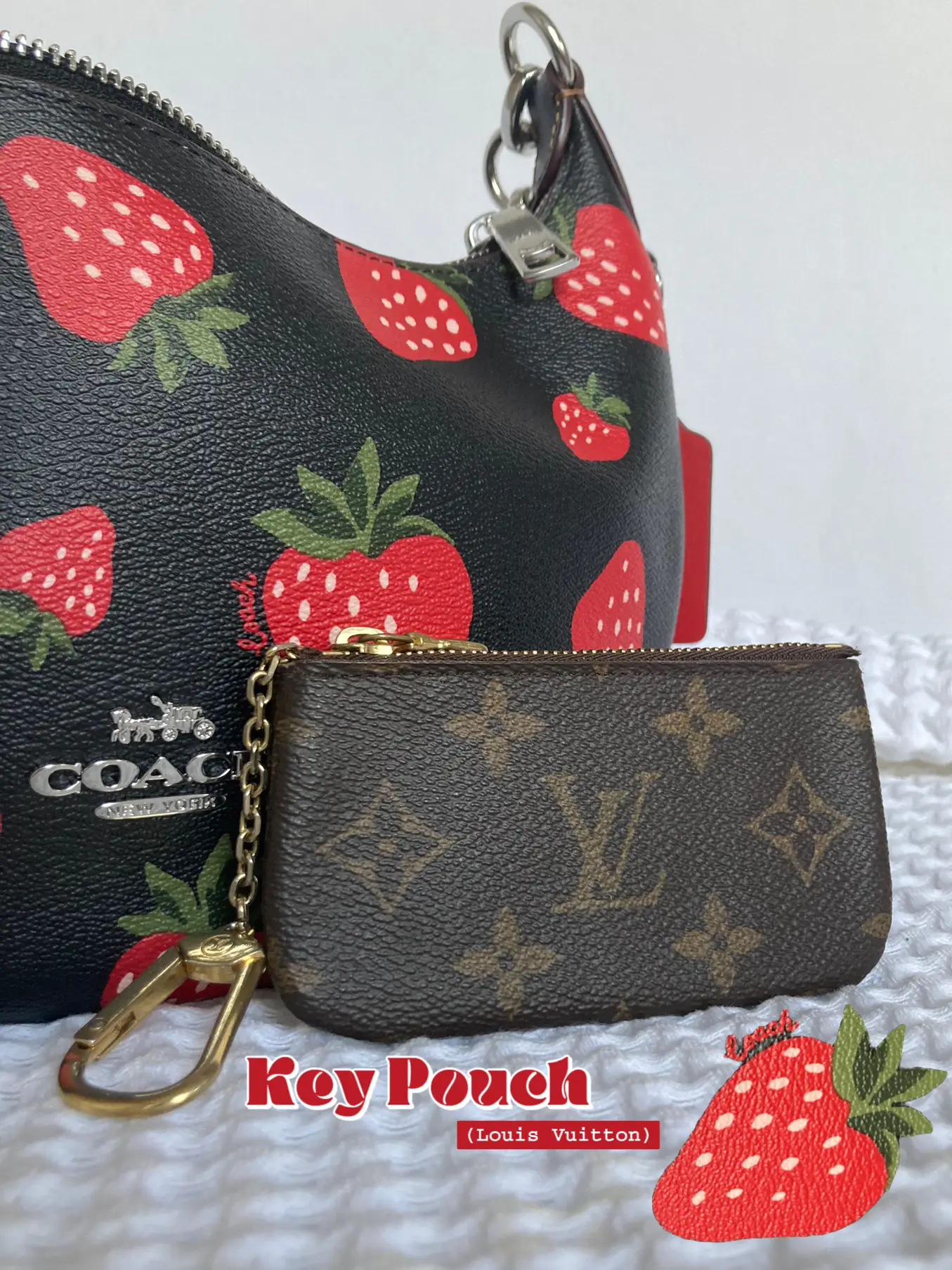 Louis Vuitton, Accessories, Cute Strawberry Louis Vuitton Key Chain