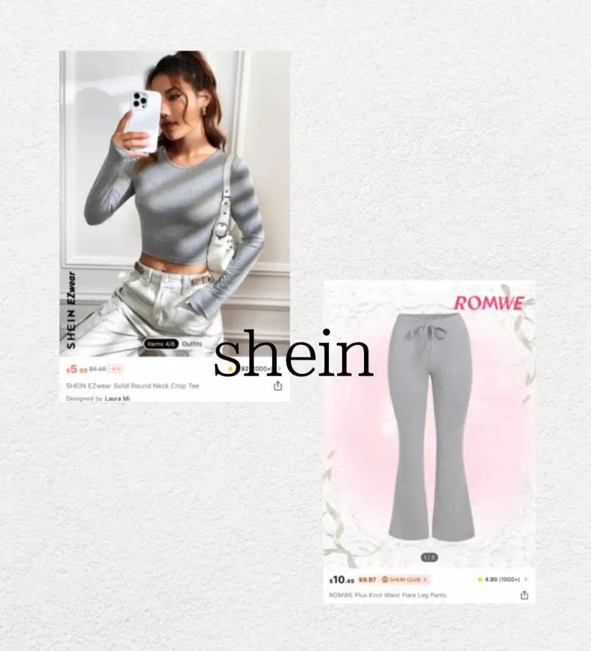 SHEIN EZwear Solid Stacked Pants