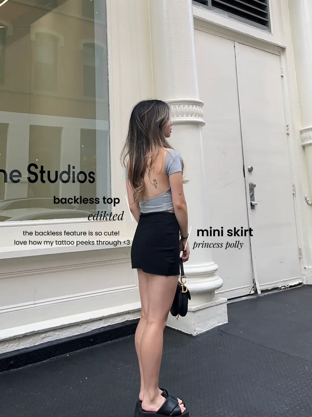  Danysu Backless Top for Women Open Back Trendy Crop