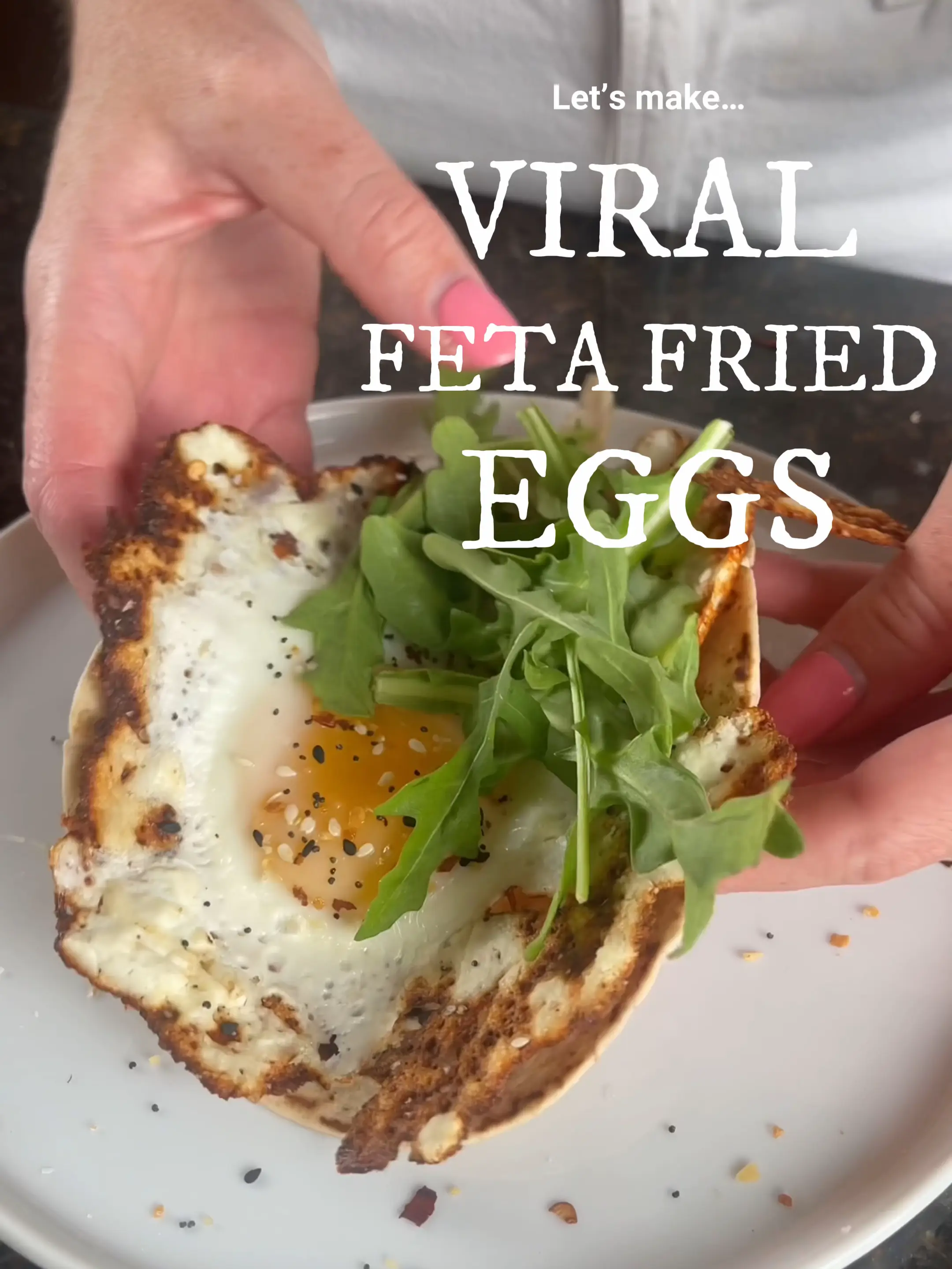 Viral Chilli Oil & Feta Fried Eggs - The Foodie Diaries