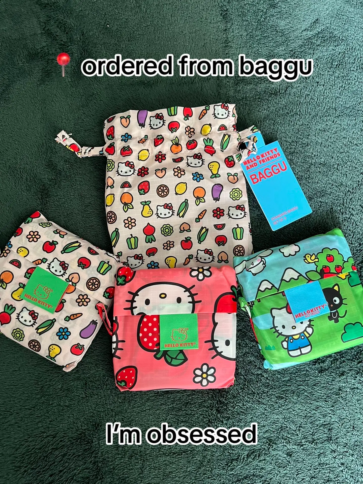 Hello Kitty and Friends x Baggu Standard Bags (Set of 3)