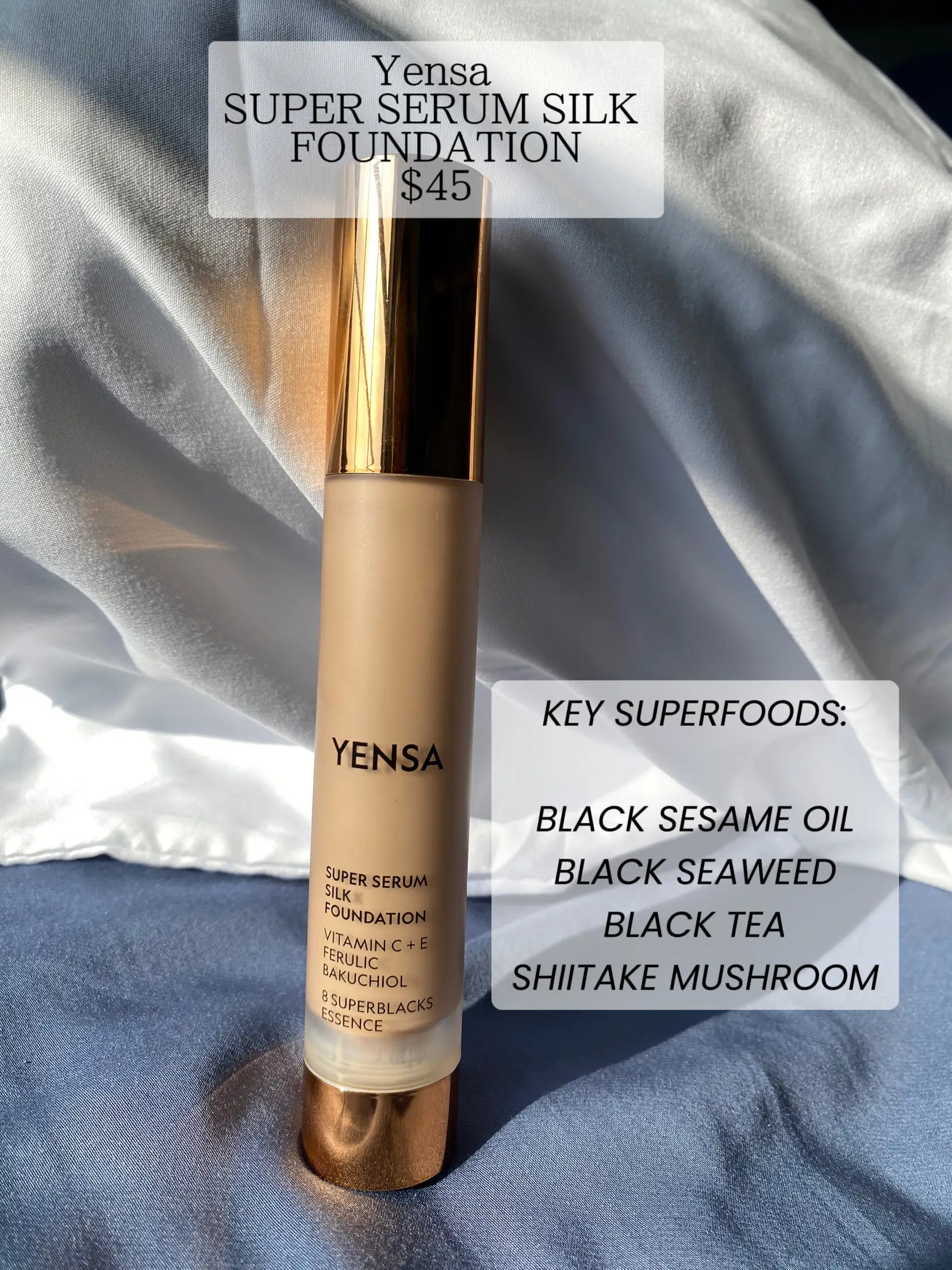 yensa beauty super serum silk foundation in medium warm