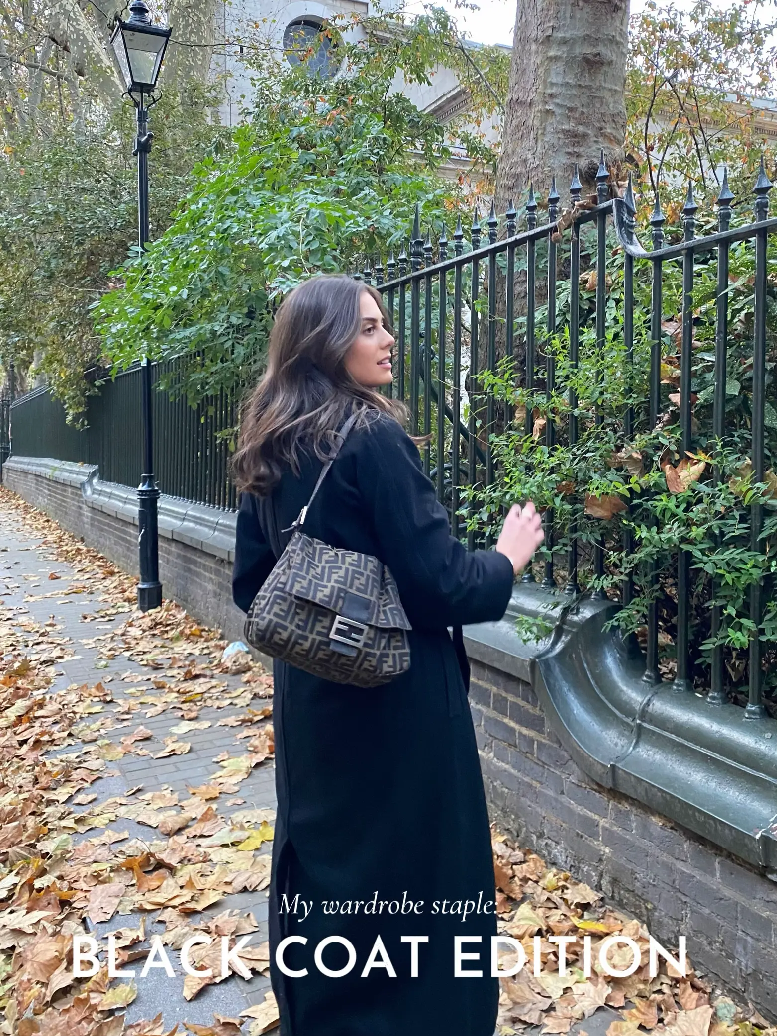My wardrobe staple: long black coat, Gallery posted by Verity Wood