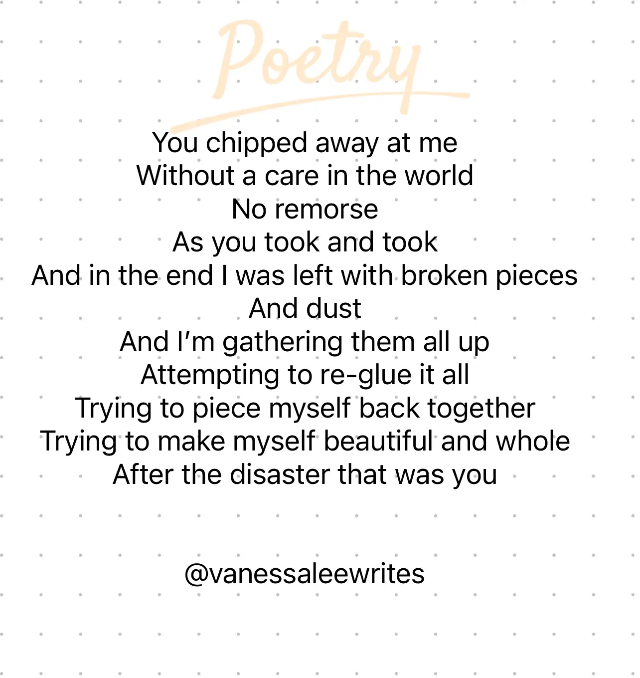 A Piece of me - A Poem