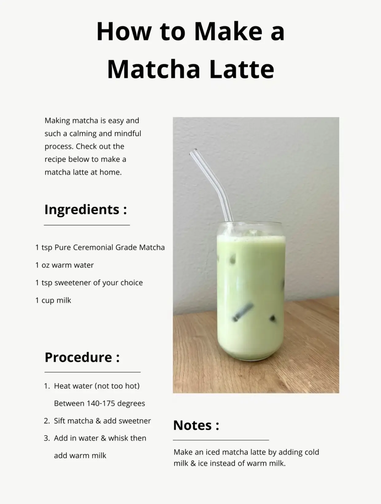 Matcha Collagen Latte - What Molly Made