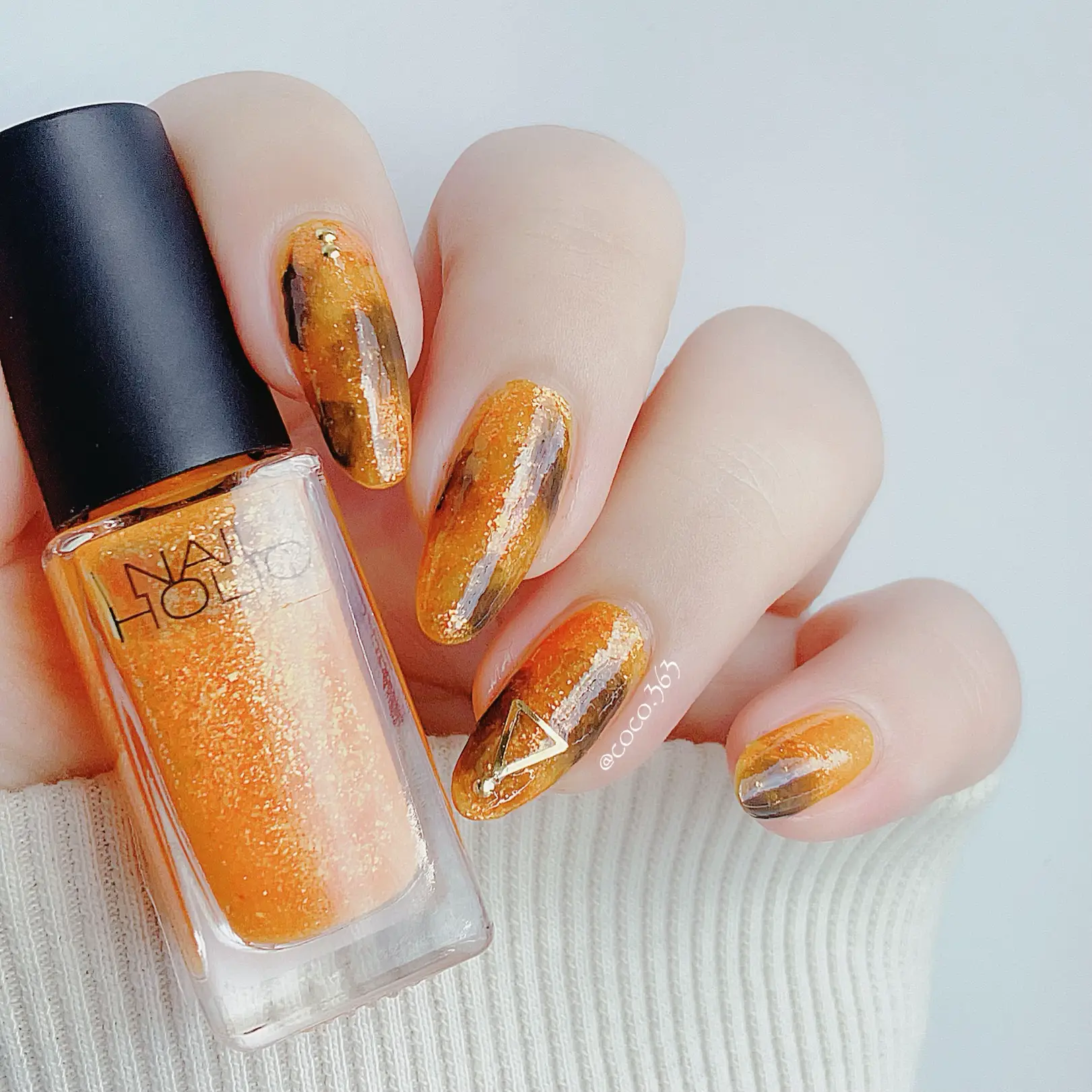 I think my tech *nailed* this gold sparkle ombre! ;) : r/Nails