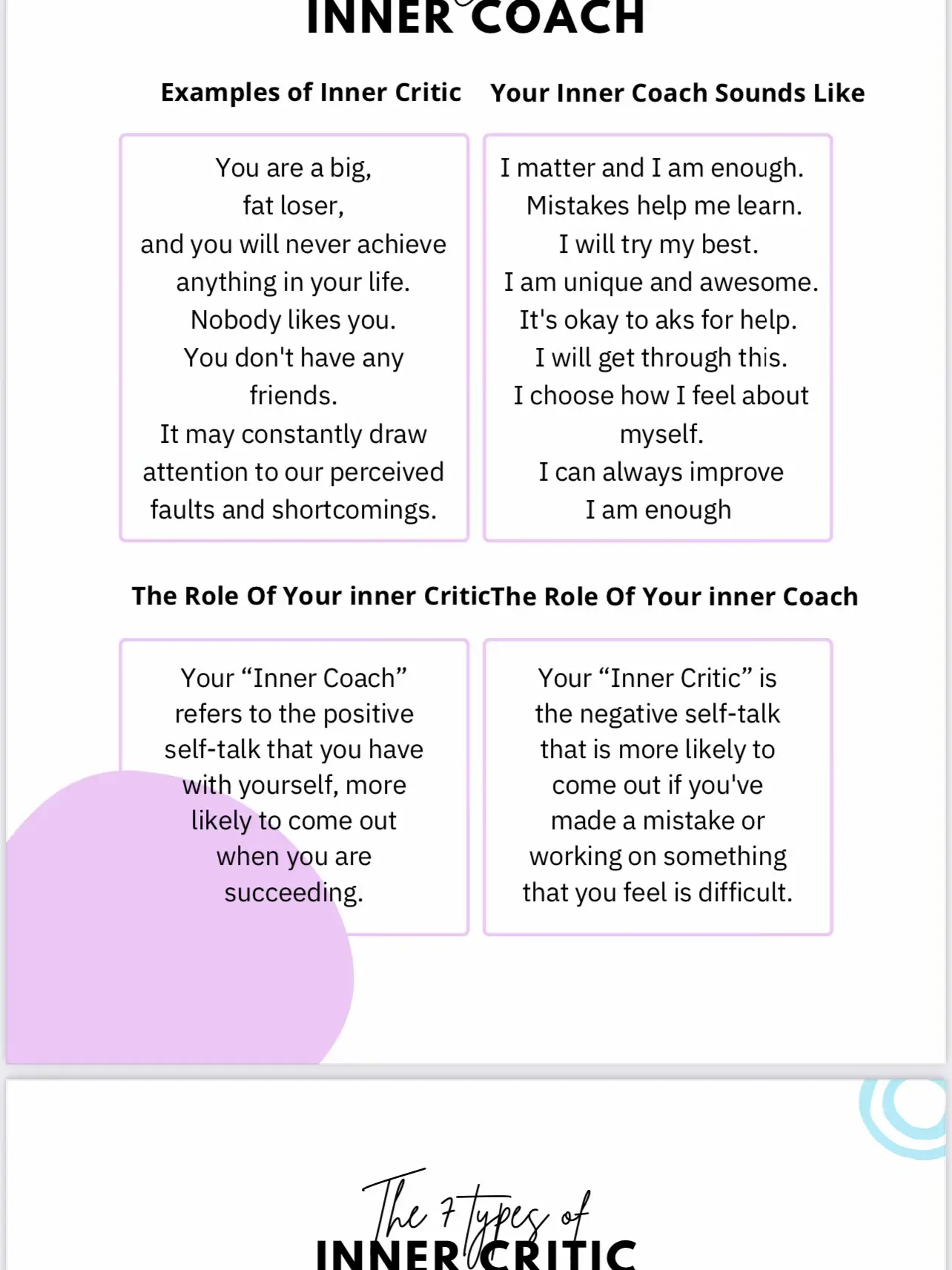 The 7 Types Of Inner Critic