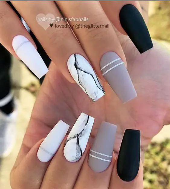 White marble store coffin nails