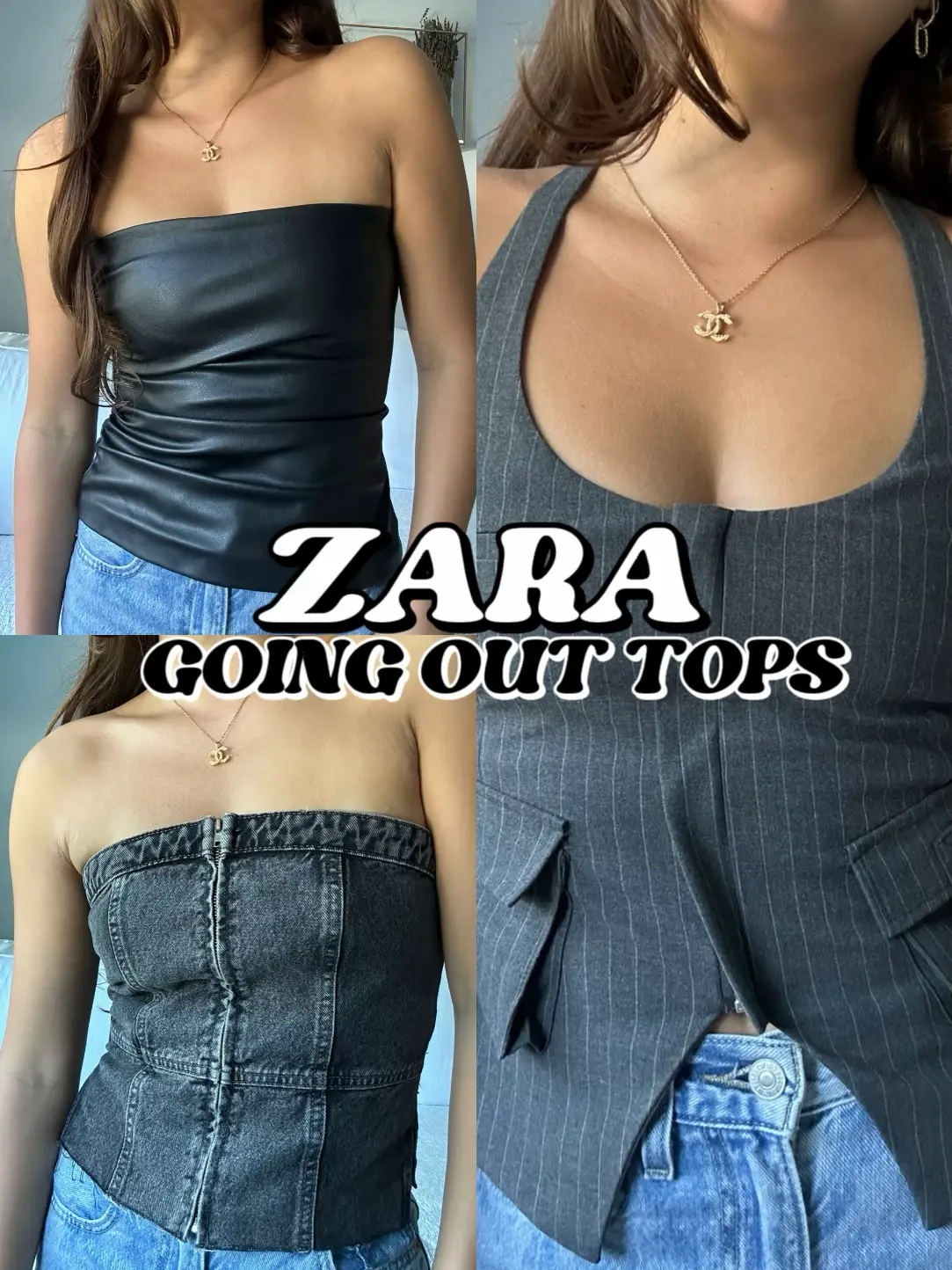 ZARA NEW Woman Corset DENIM strapless BUSTIER TOP Metal Button