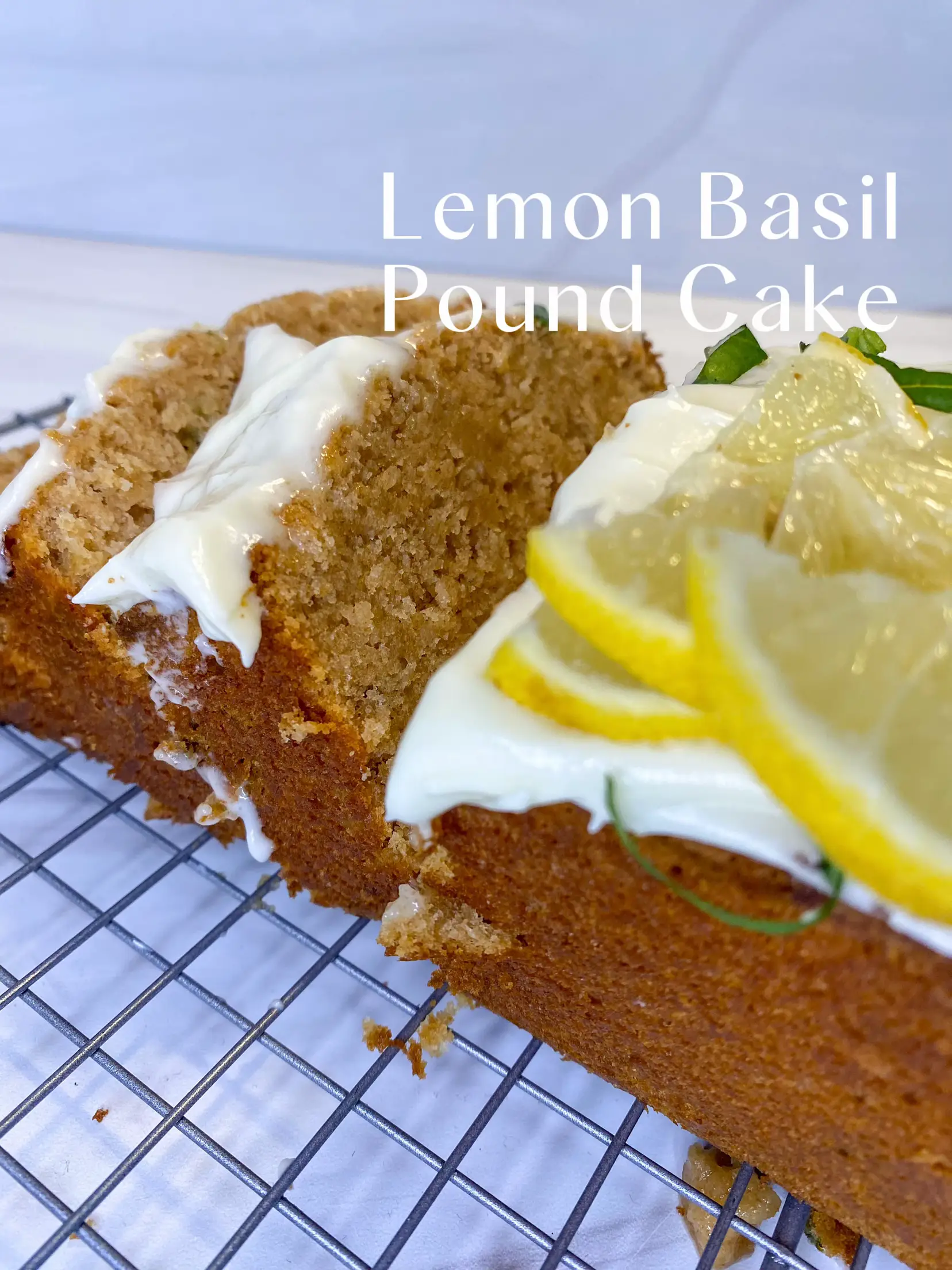 Lemon Basil Pound Cake