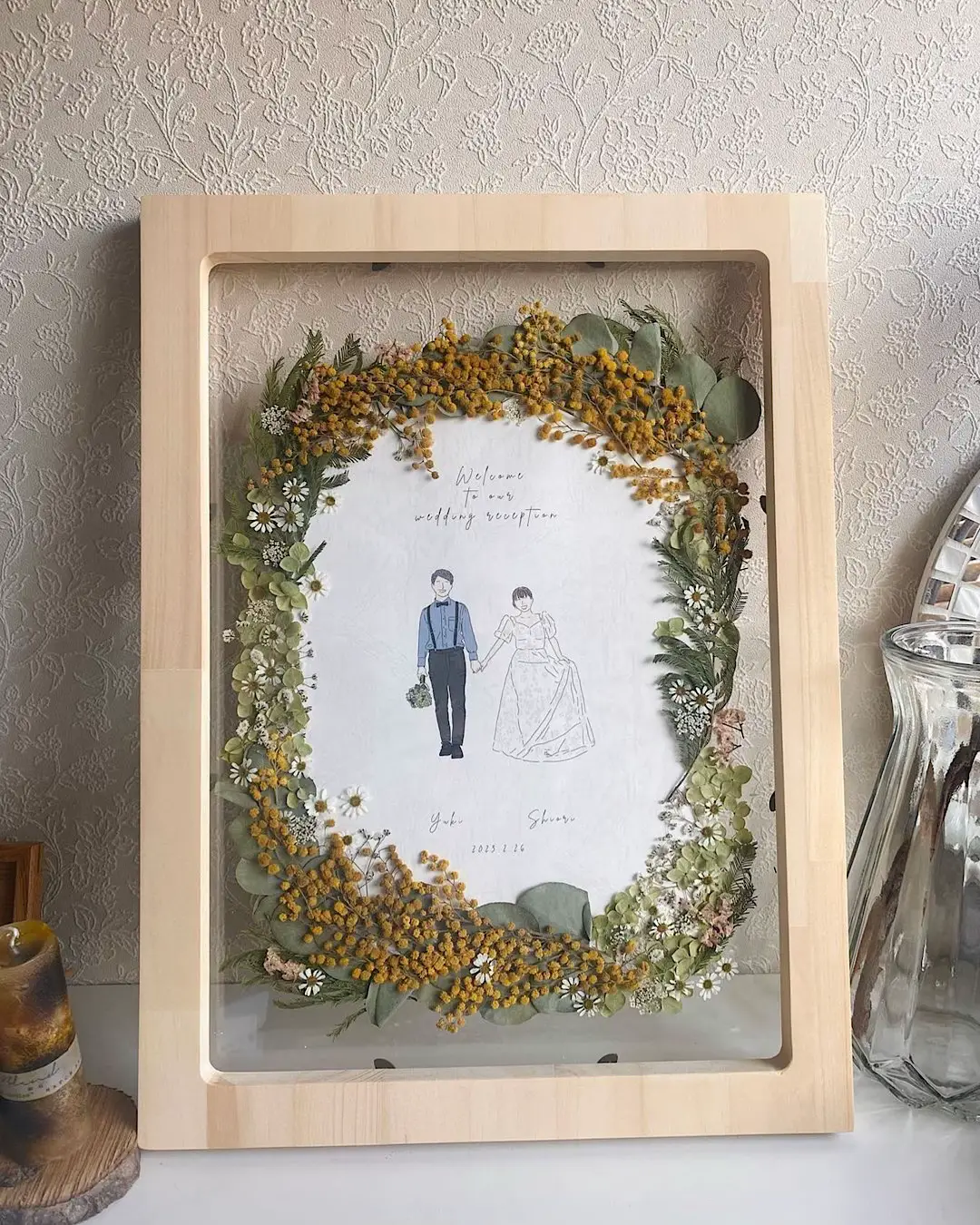 お花×イラストが可愛い🧡ウェルカムボード🌼 | プレ花嫁の結婚式準備アプリ♡が投稿したフォトブック | Lemon8