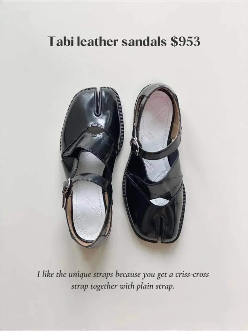 Tabi leather sandals hot sale