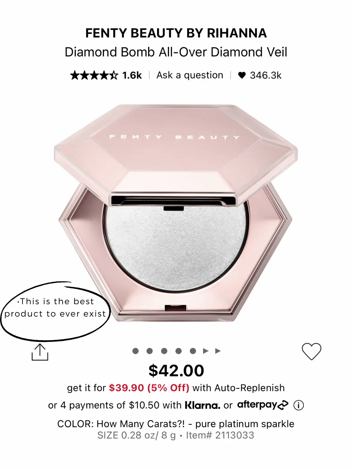 Comprar ILUMINADOR FENTY BEAUTY BY RIHANNA Diamond Bomb All Over Diamond  Veil - Mila Store Cosmeticos