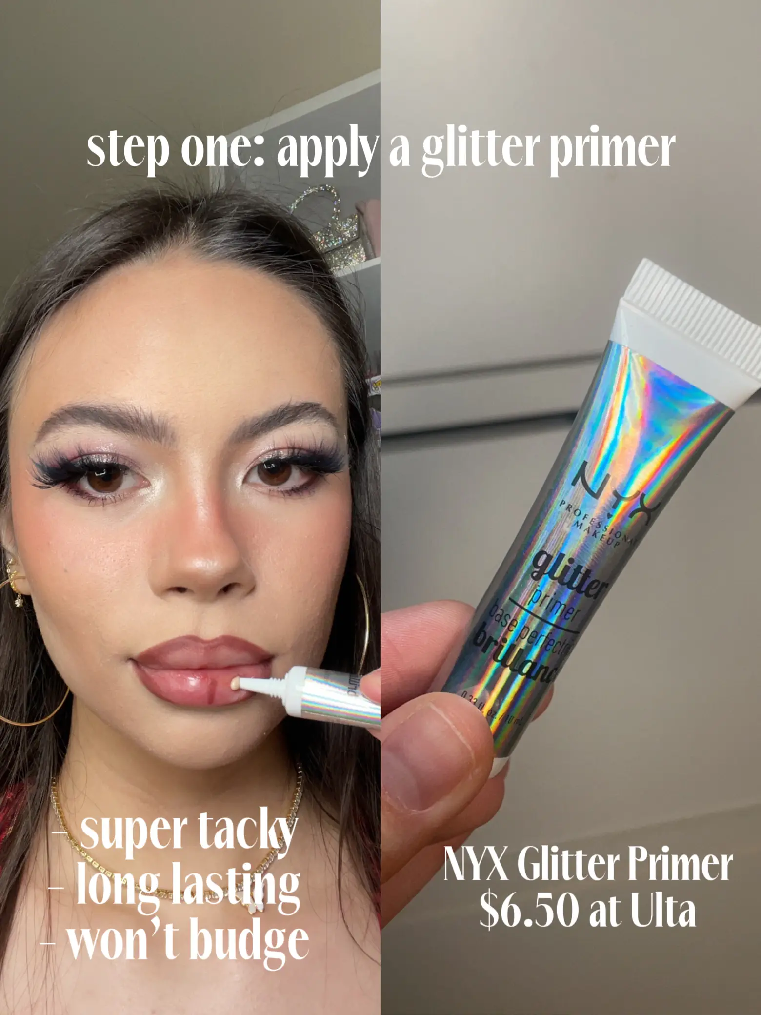  NYX PROFESSIONAL MAKEUP Glitter Primer, Long-Lasting Glitter  Hold : Beauty & Personal Care