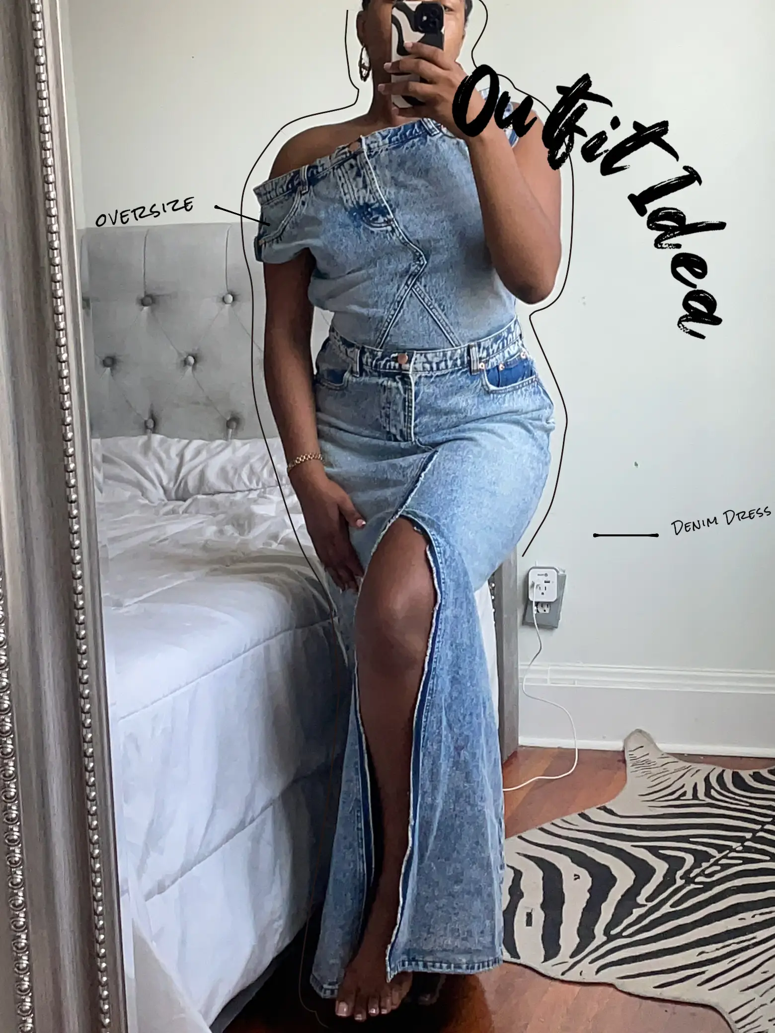 Fashion nova blue jean dress best sale