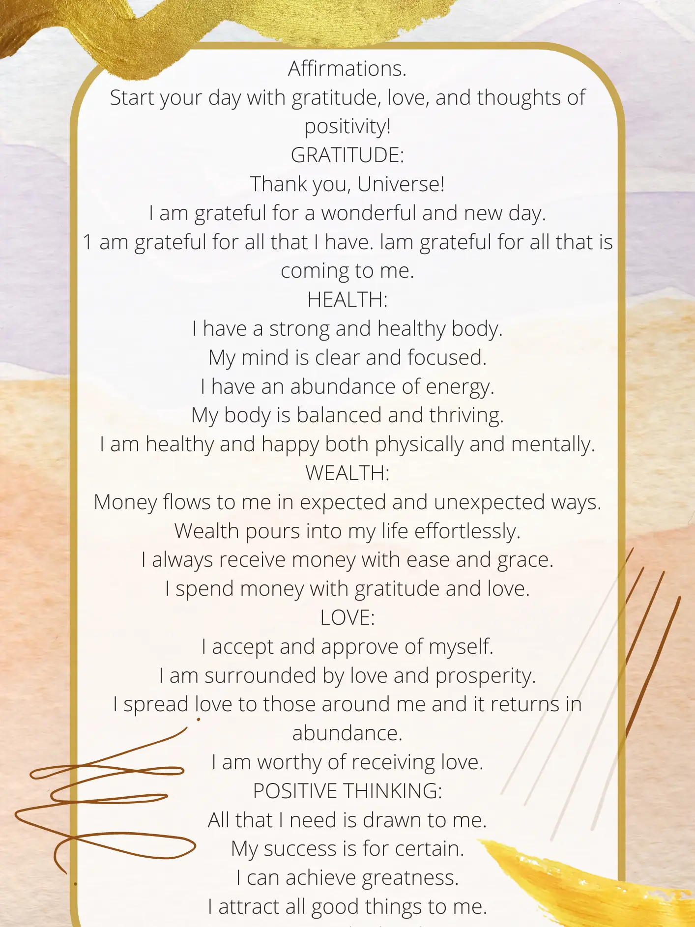 I Am Wealthy Healthy Happy Loved and Rich  Powerful Prosperity  Affirmations 
