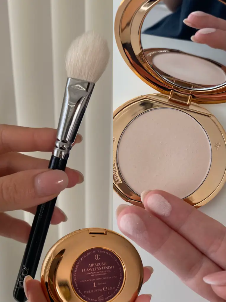 NEW AIRBRUSH BRIGHTENING FLAWLESS FINISH - Charlotte Tilbury New Powder  Review and 10h Weat Time 