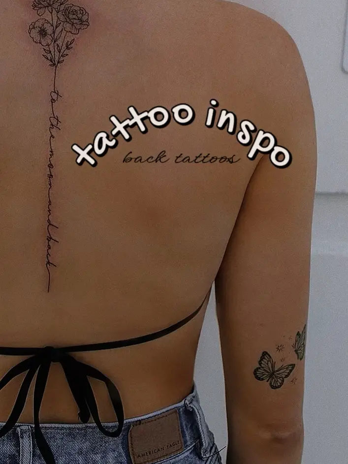 back line tattoo …  Back tattoo women, Line tattoos, Back tattoo