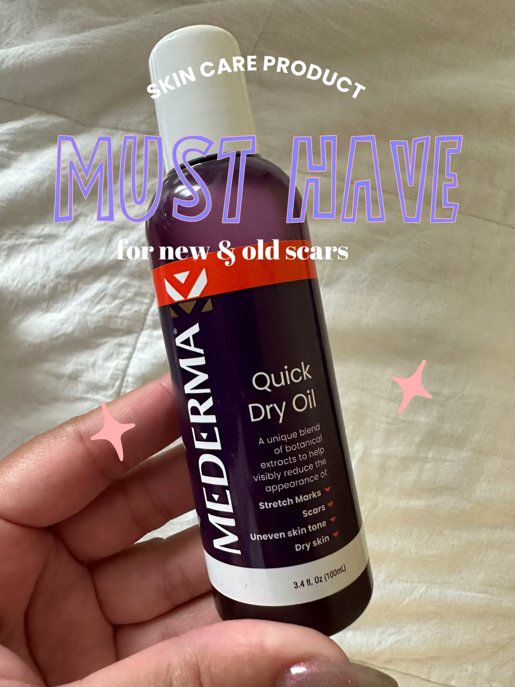 Mederma Quick Dry Oil, Scar and Stretch Mark Treatment, Fast