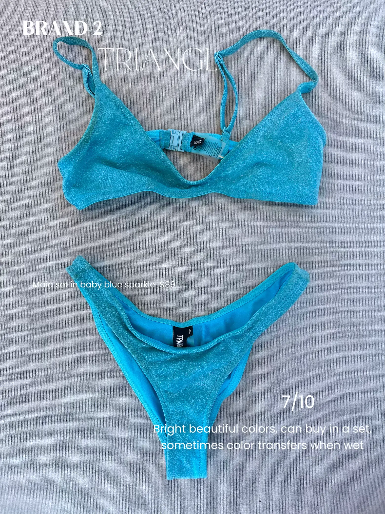 triangl swimwear, Swim, Triangl Bikini In Baby Blue Sparkle