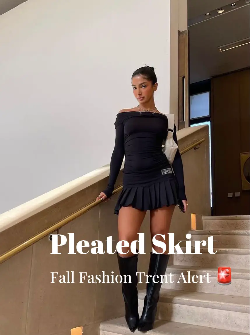 Black pleated skirt styled 4 ways- H&M - Karins Kottage