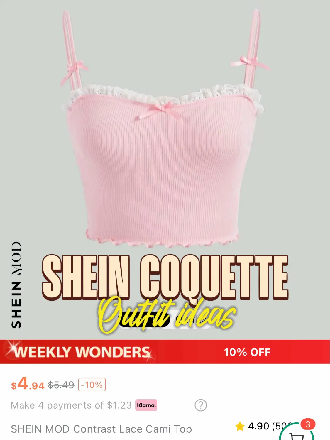 SHEIN Frenchy Plus Contrast Lace Velvet Cami Top