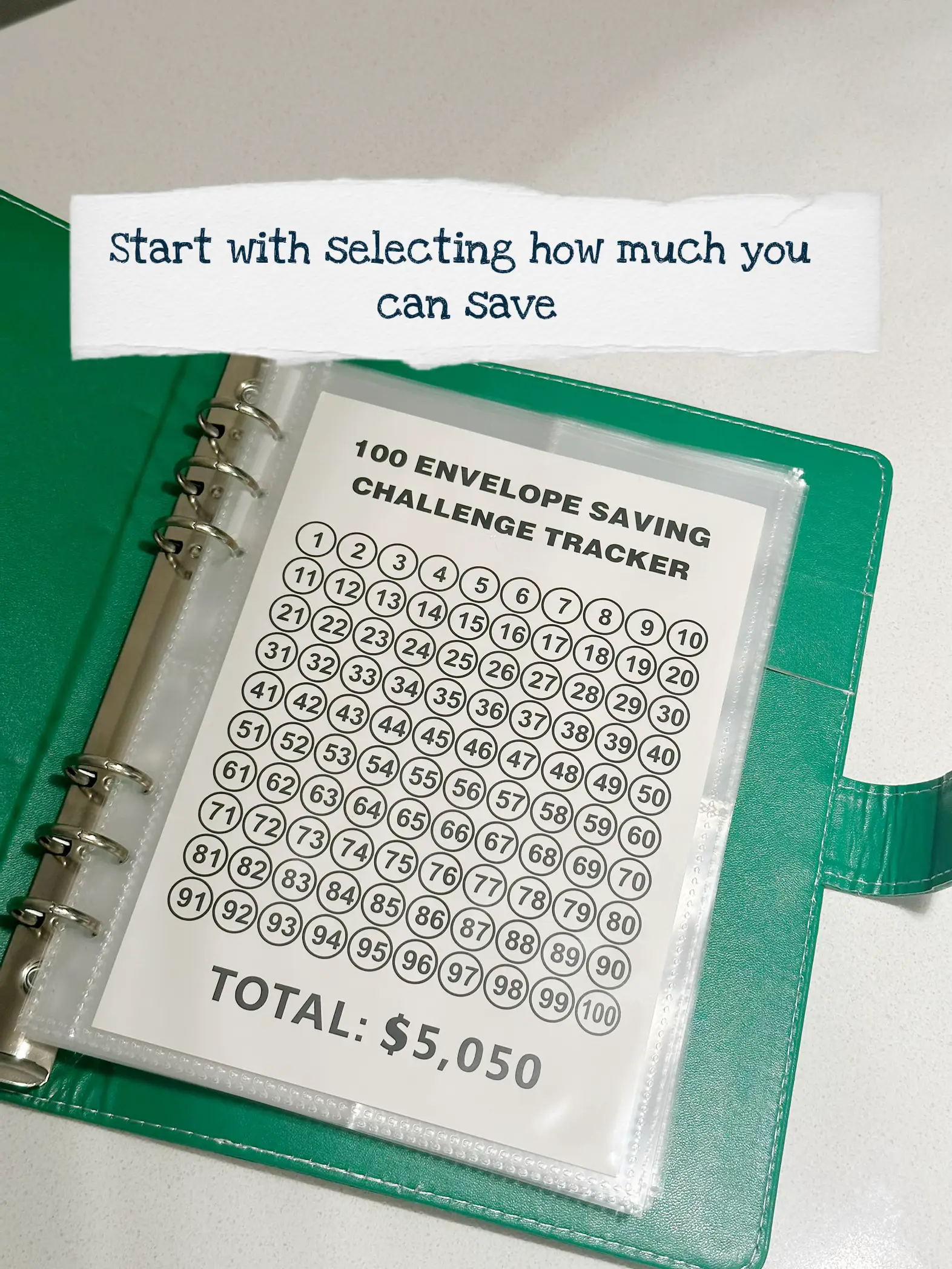 Envelopes Money Saving Challenge Sticker Save 5050 Dollars - Temu
