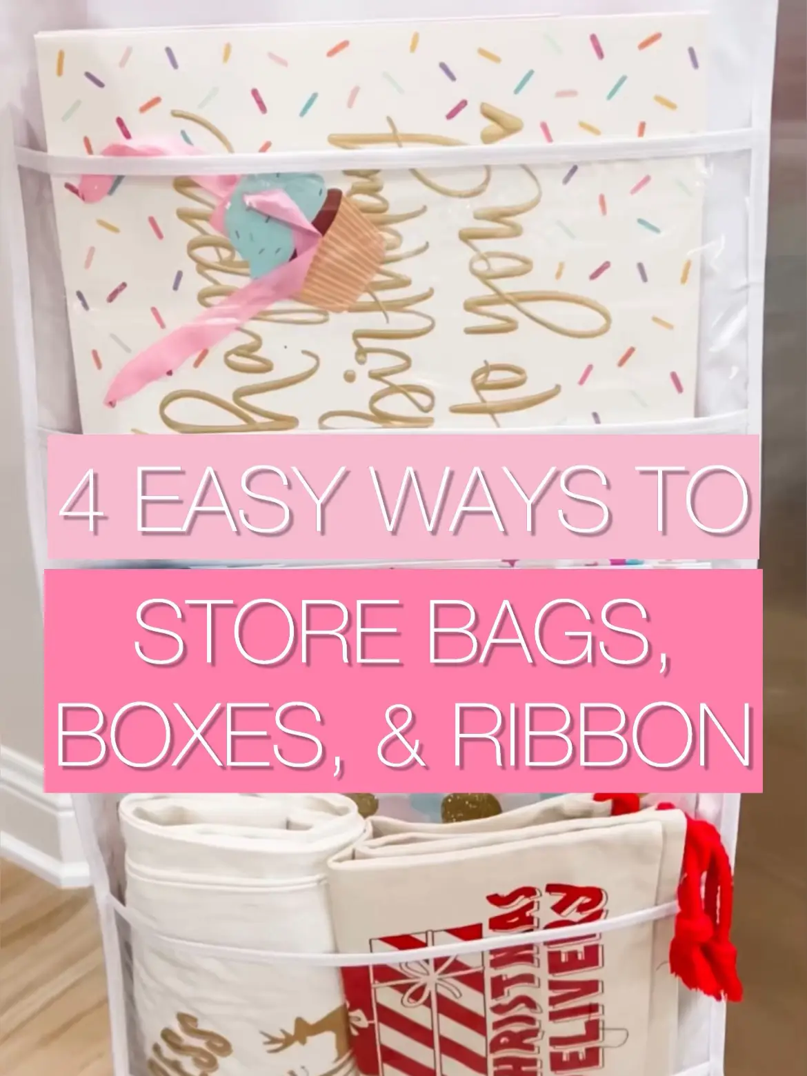 4 easy to access ways to store bags, boxes, & ribb Video published by