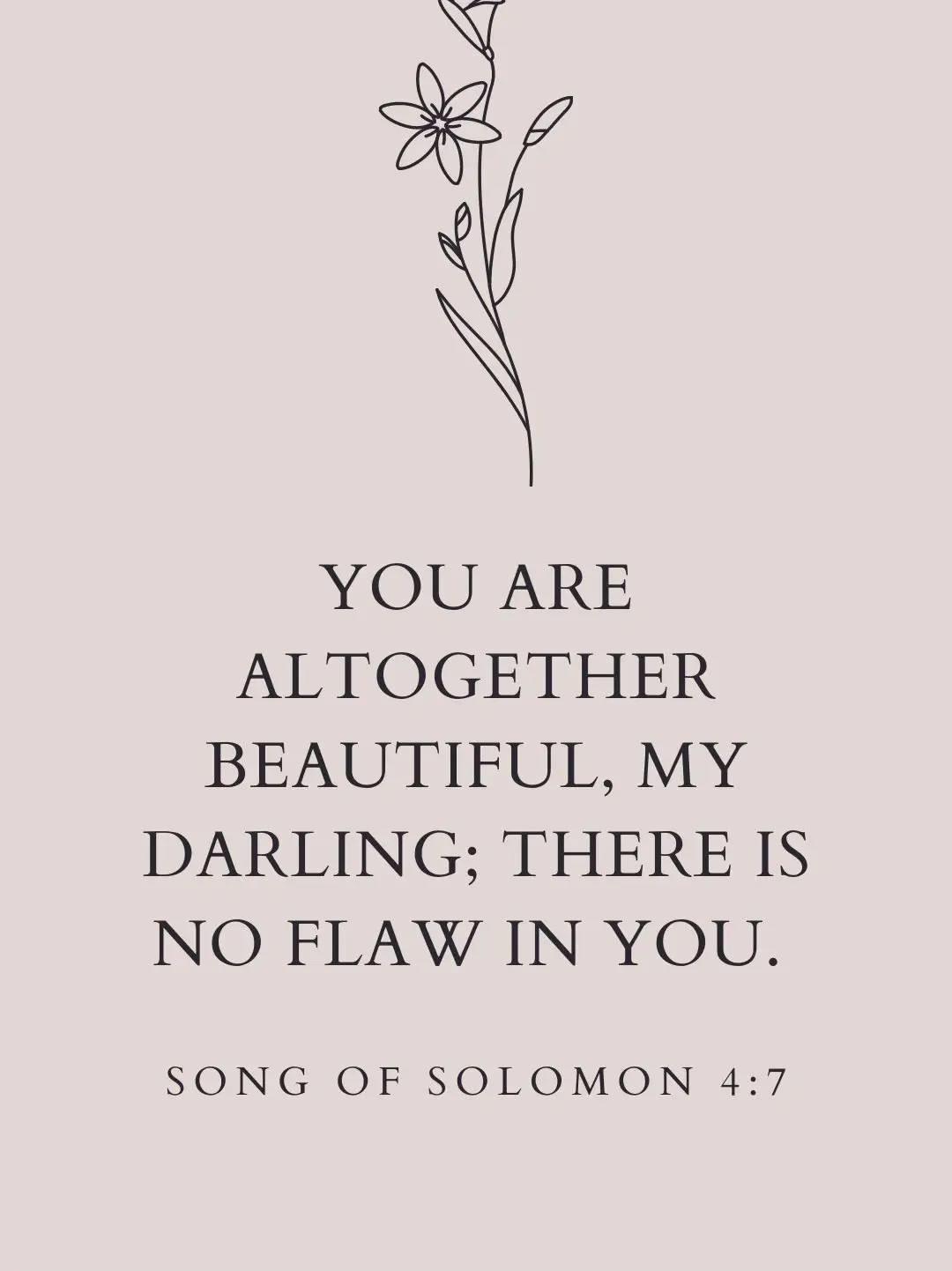 You Are Altogether Beautiful My Darling - Song of Solomon 4:7 | Classic  T-Shirt