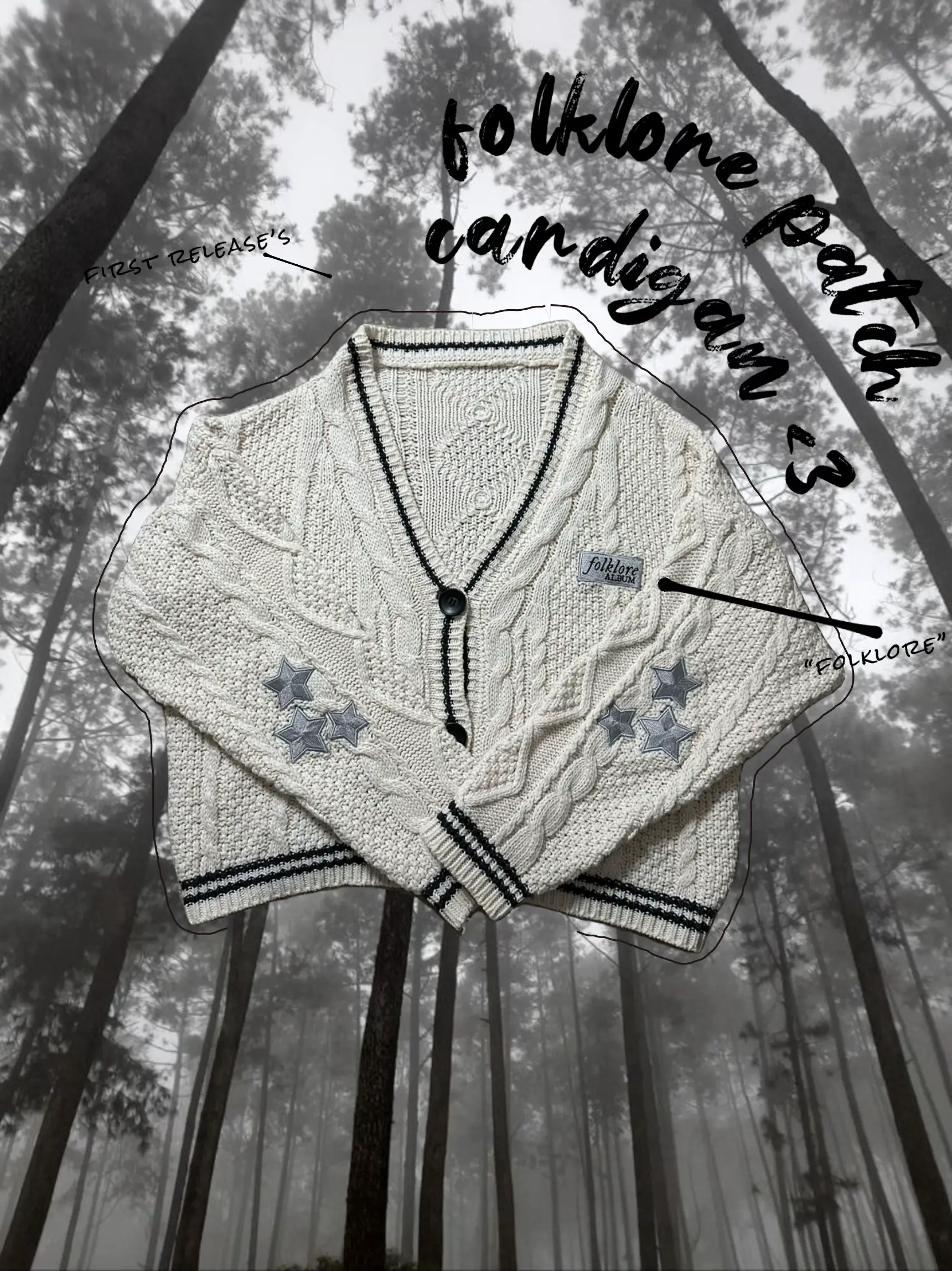 Folklore Cardigan w/ Taylor Swift Patch will be available on our