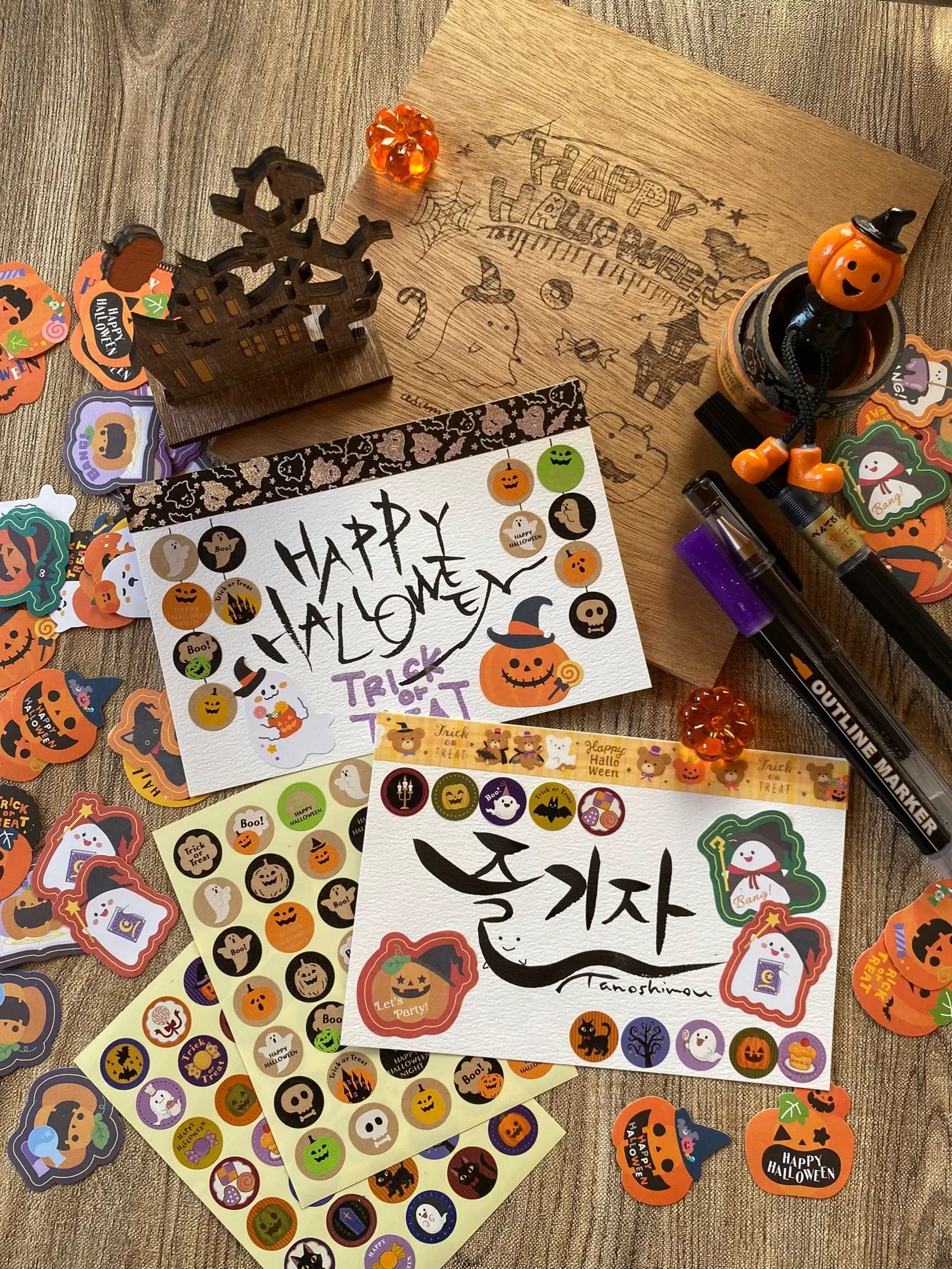 アルバムクラフト　ハロウィン⑤ ⑤アルバムクラフト☆ハロウィン素材