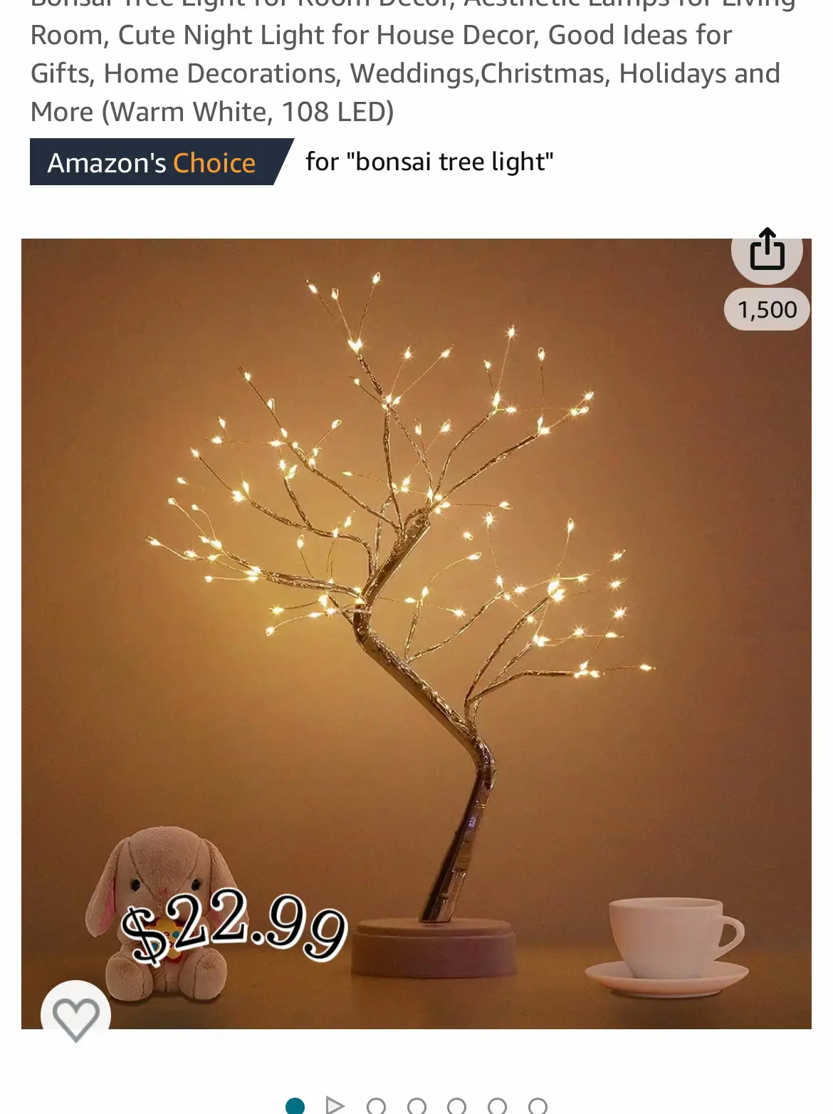 Bonsai Tree Light for Room Decor, Aesthetic Lamps for Living Room, Cute  Night Light for House Decor, Good Ideas for Gifts, Home Decorations,  Weddings,Christmas, Holidays and More (Warm White, 108 LED) 