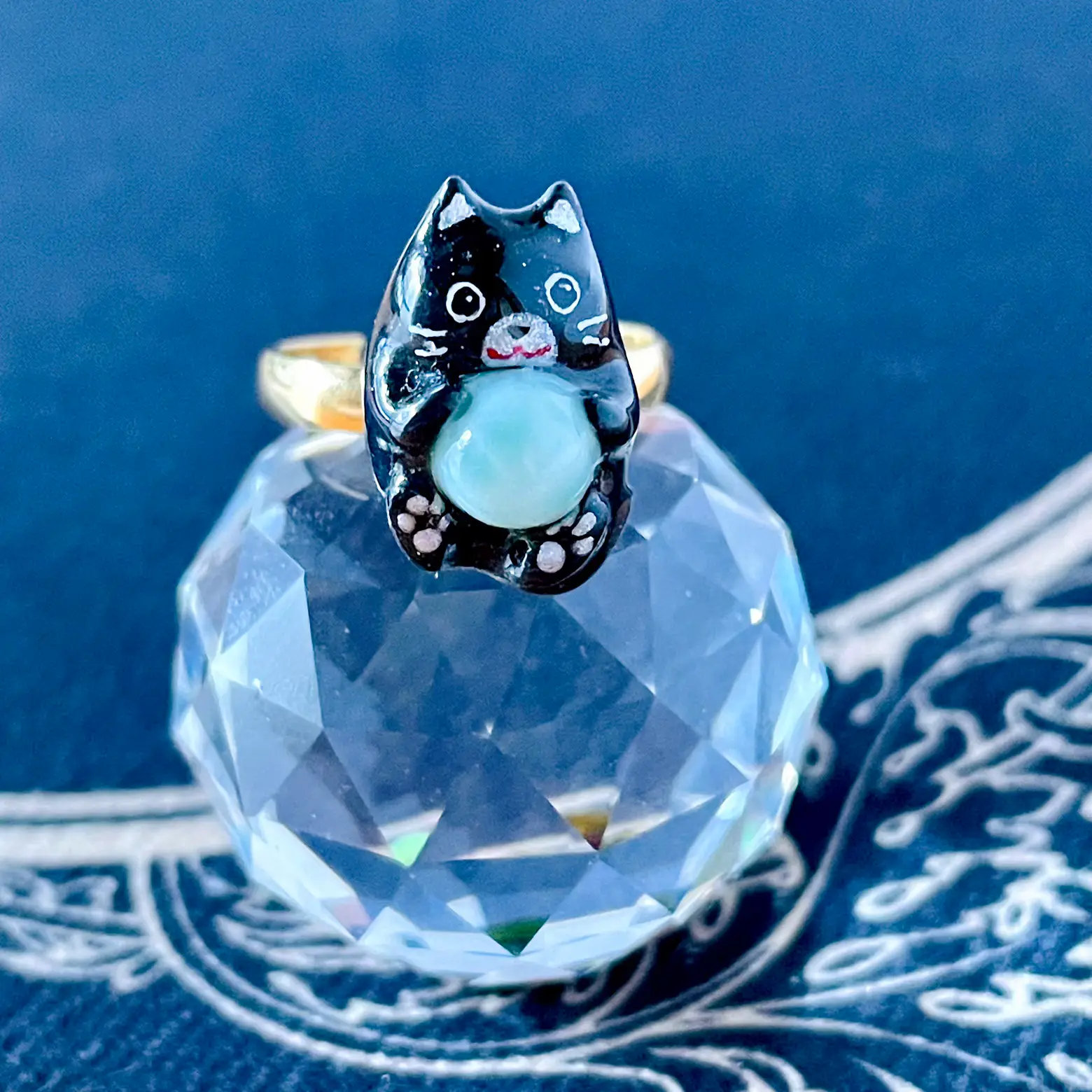 ラリマーの黒猫リング💍 | Gallery posted by koto(クラール イリゼ