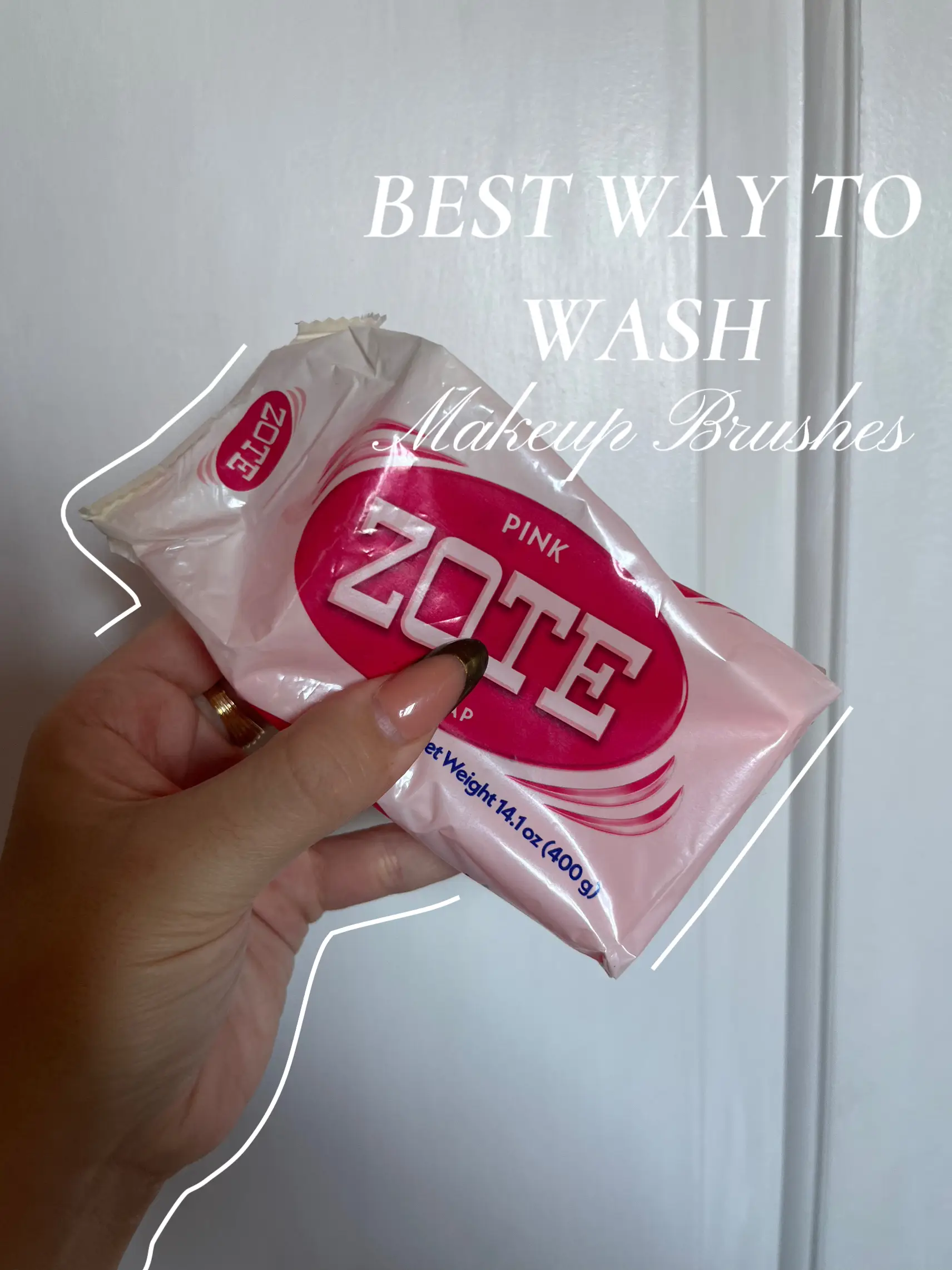Makeup Brush Cleaning With Zote Soap