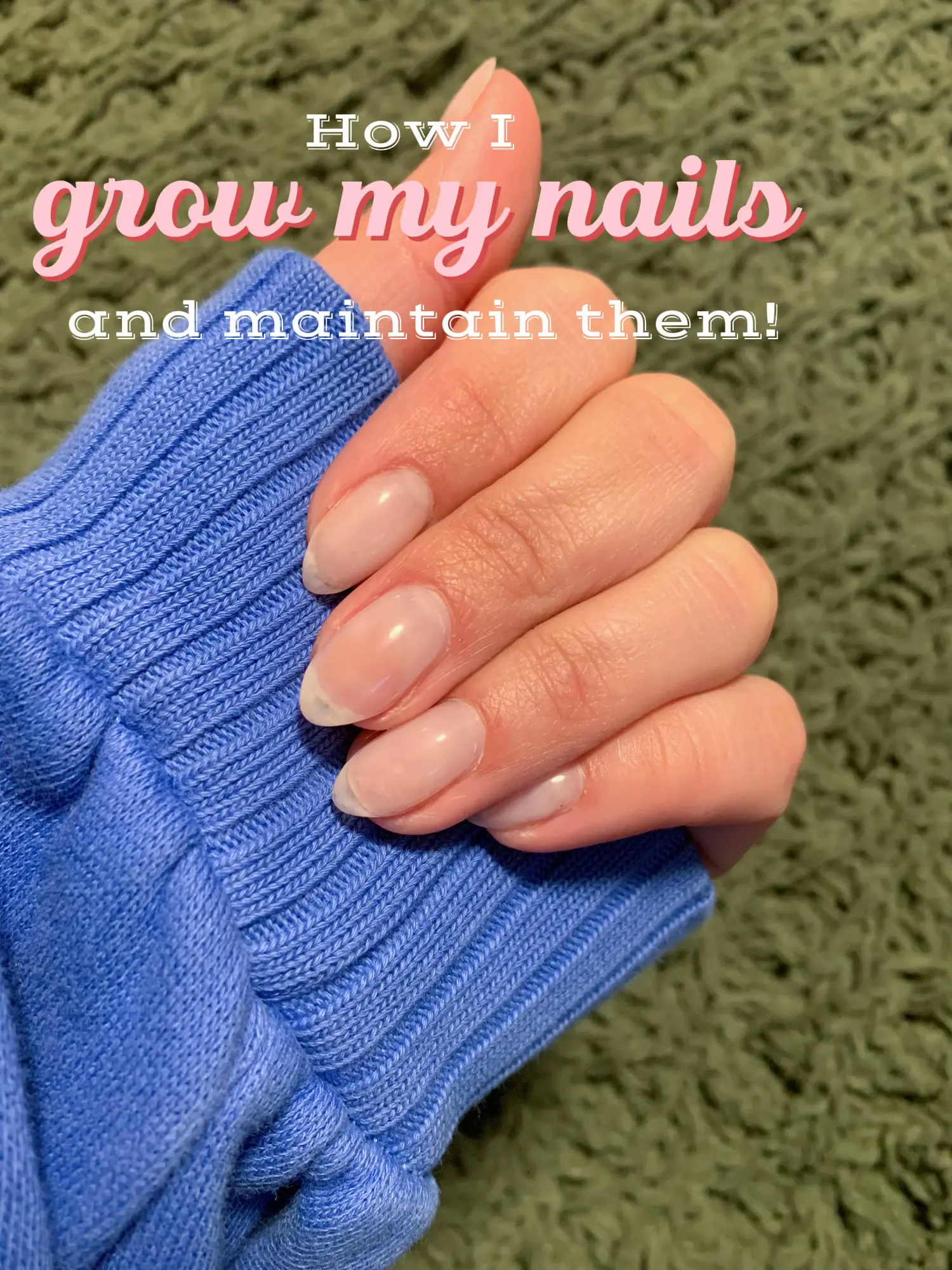 How to grow long nails. #nailgrowth #nailcare #naturalnails