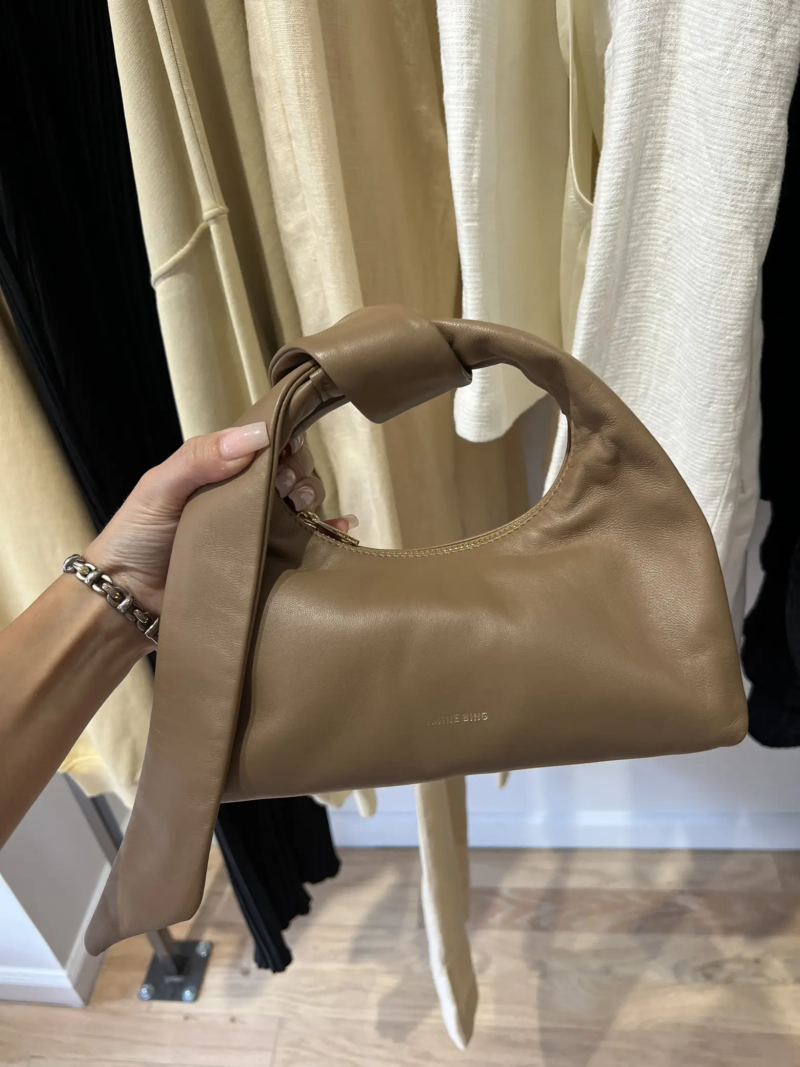 Anine Bing, Bags, Anine Bing Nico Camel Check Bag