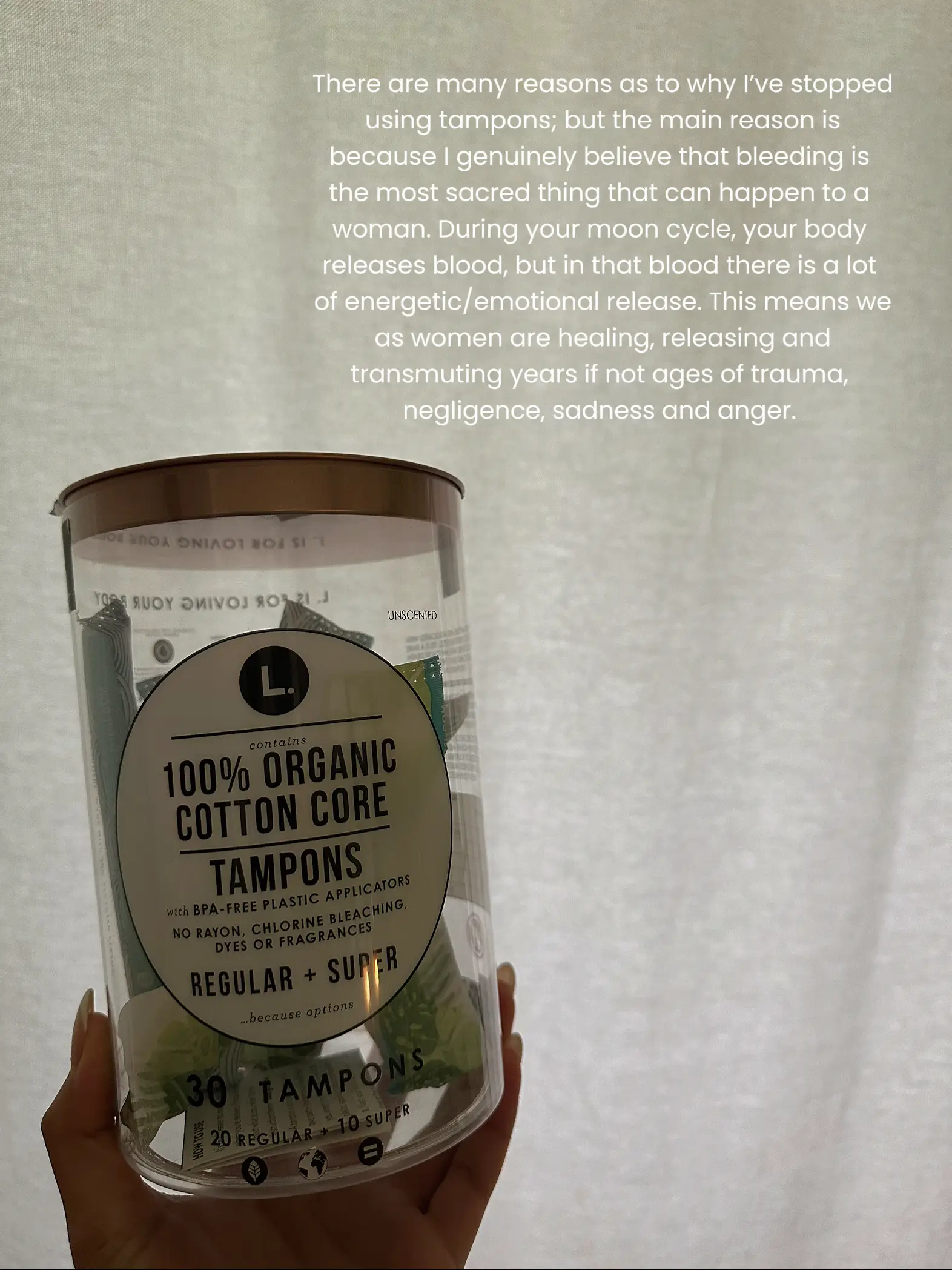 Kissed By A Bee Organics  Do you take your tampon out when you
