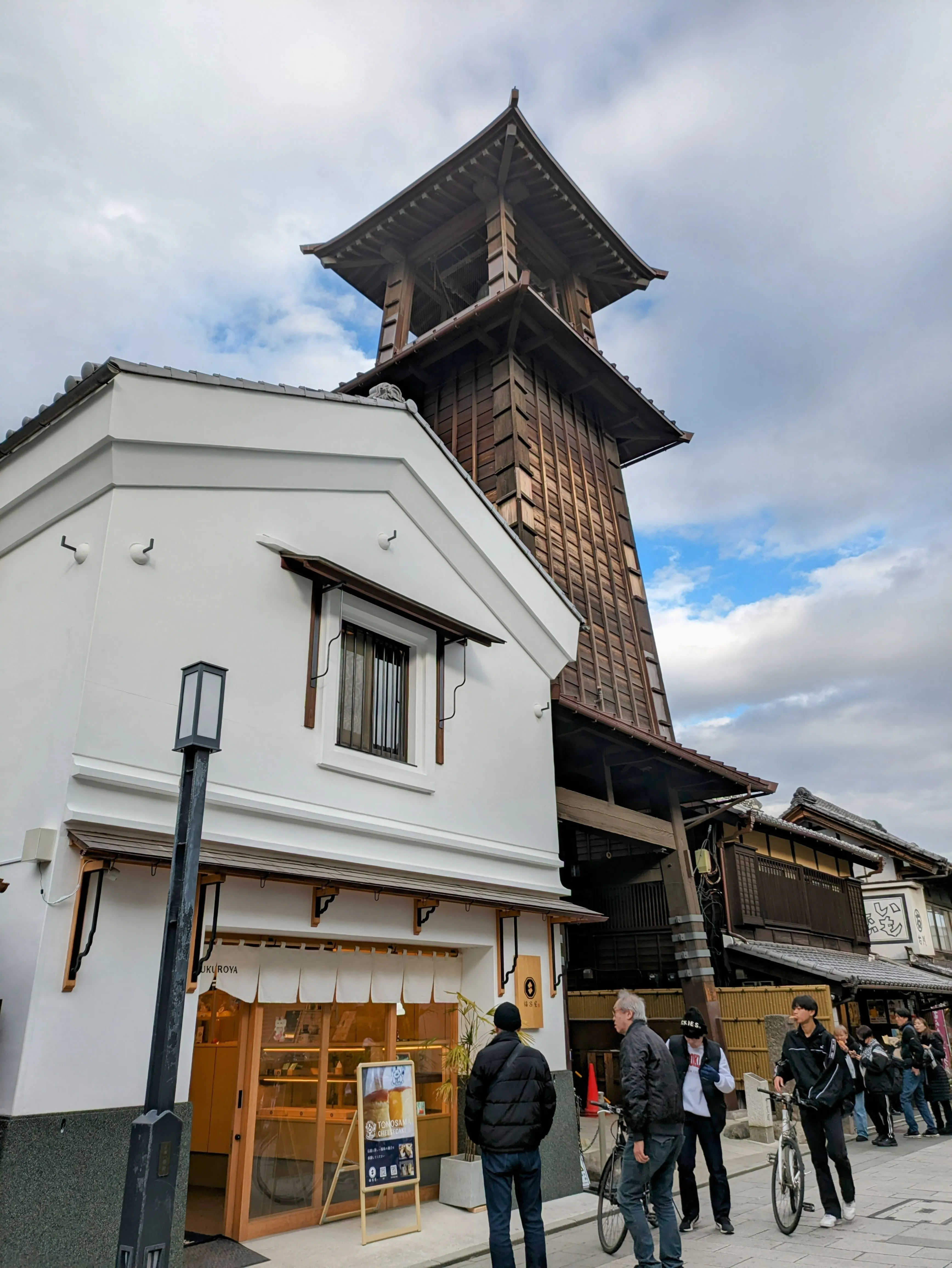 川越商店街（パステル画）        