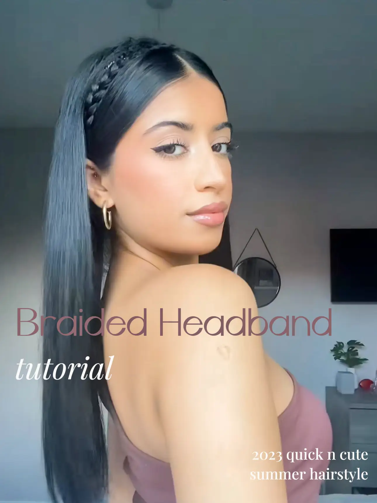 BRAIDED HEADBAND HAIRSTYLE, Video published by Alisha Kaur