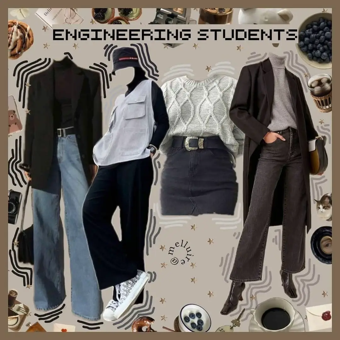  Two mannequins wearing clothing from a store called Engineering Students.