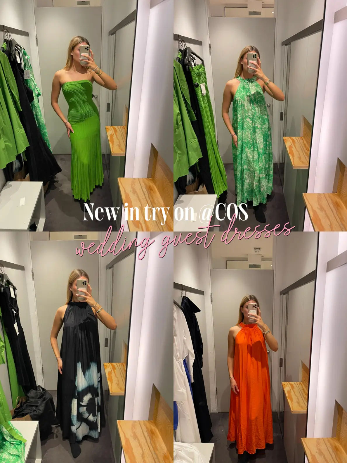 New in try on @COS wedding guest dresses